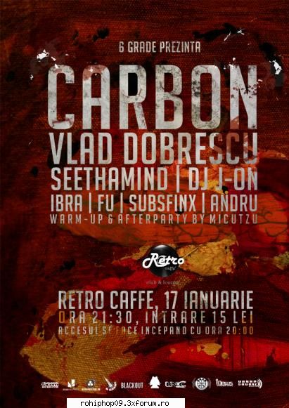 Concerte - 6 Grade Prezinta: Carbon, Vlad Dobrescu, DJ J-On - Concerte